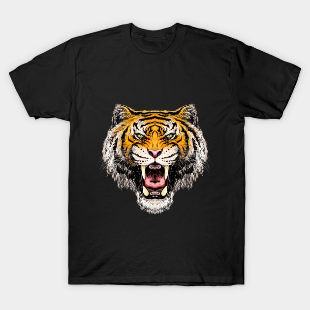 Roaring Tiger T-Shirt by Tapan